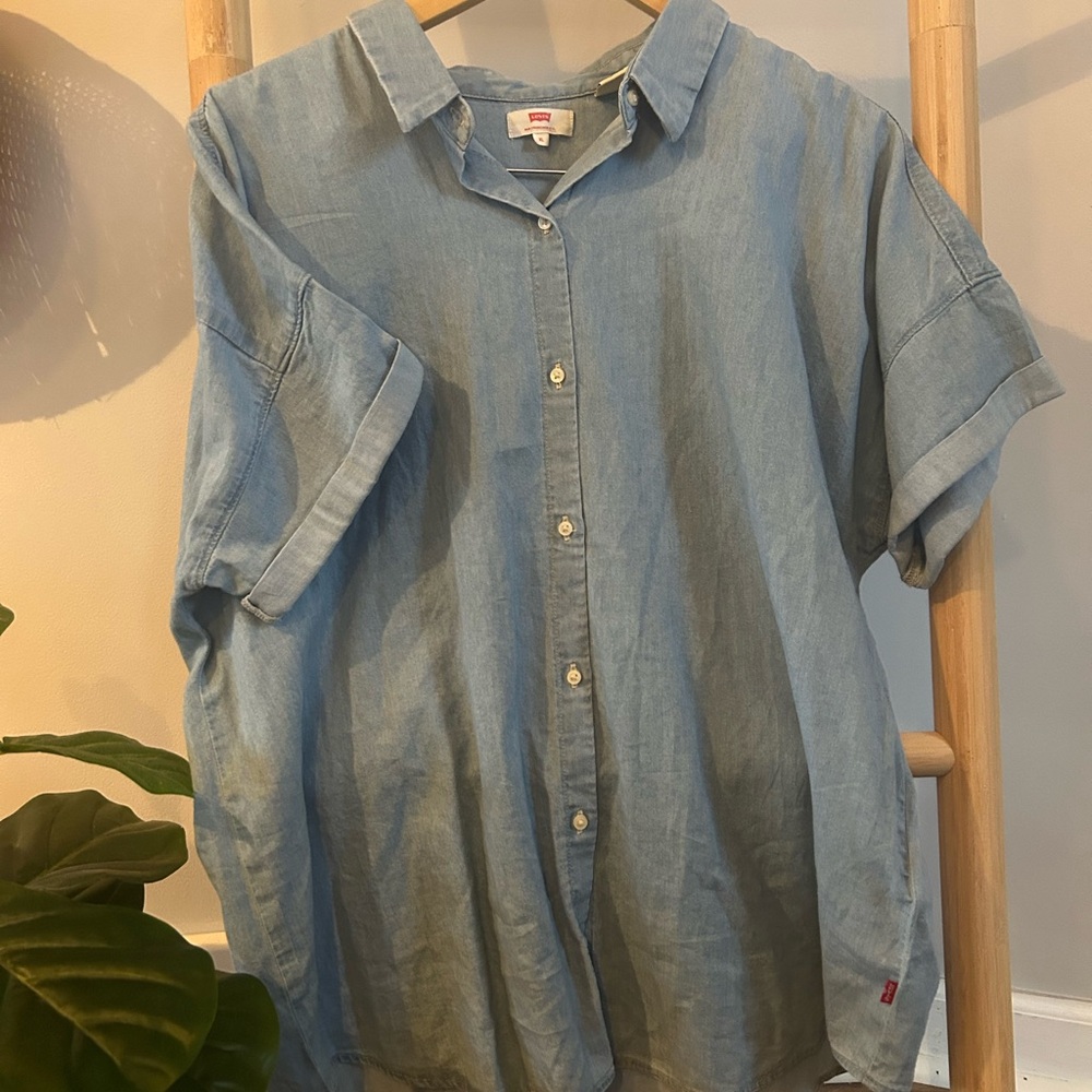 Levi's Casual Light Blue Button Down Shirt XL Soft